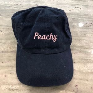Navy peachy hat